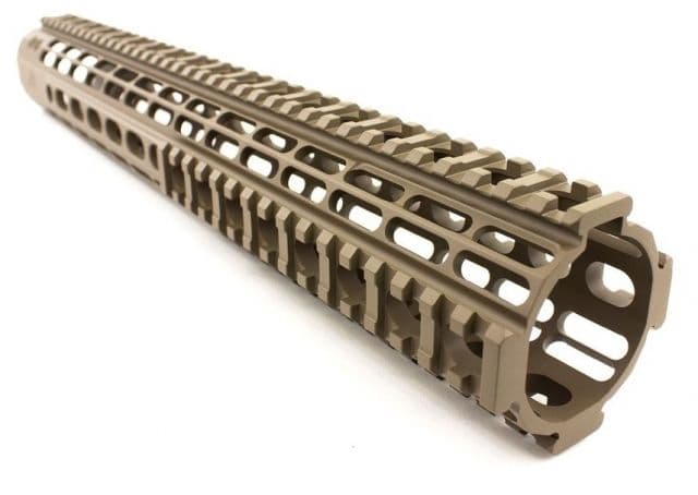 Aero Precision AR15 15in Enhanced Quad Rail Handguard Gen 2 FDE Cerakote