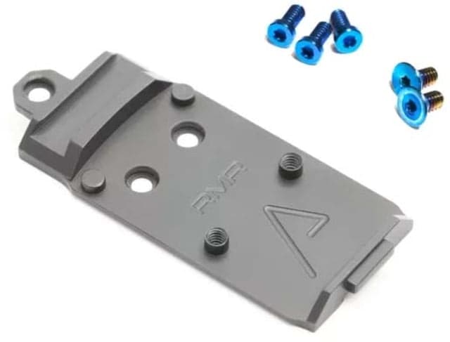 Agency Arms Chamfered RMR Red Dot Sight Mount Plate for Glock Iron Forward AOS Plates Black