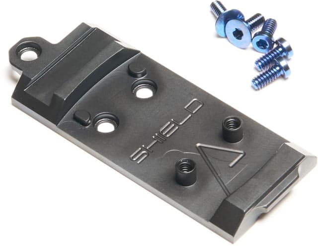 Agency Arms RMS Red Dot Sight Mount Plate for Glock Iron Forward AOS Plates Black