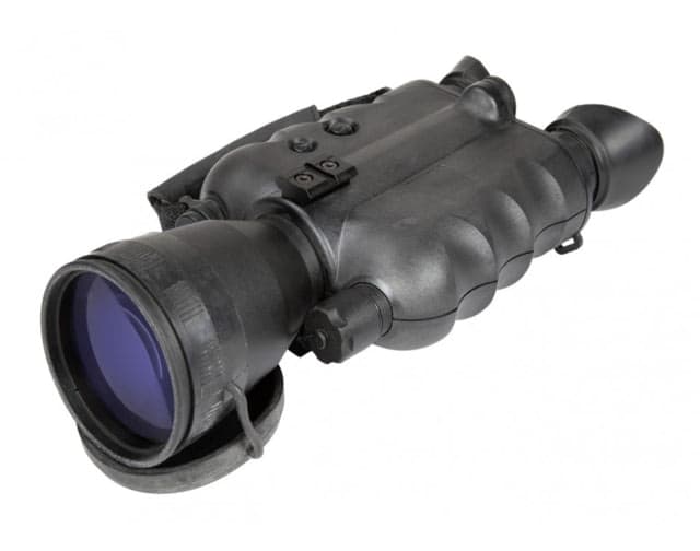 AGM Global Vision FoxBat-5 NL3 Night Vision Bi-Ocular W/Sioux850 Long-Range Infrared Illuminator 5x Gen 2 Plus Level 3 Black 10.3 5.5 3.1