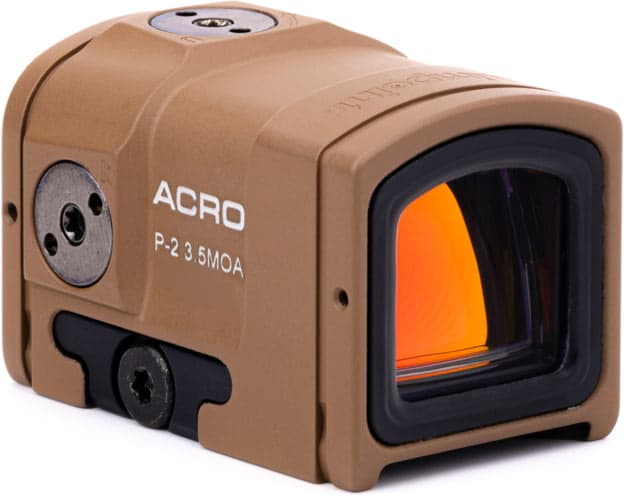 Aimpoint OPMOD Acro 1x16mm Reflex Red Dot Sight 3.5 MOA Dot Reticle Coyote Tan AIMOPMOD