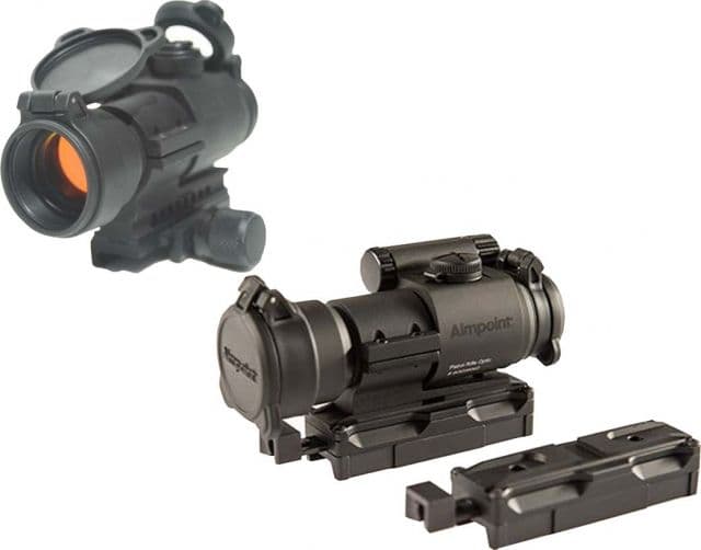 Aimpoint PRO - Patrol Rifle Optic - Red Dot Reflex Sight 2 MOA Dot Reticle 1x38mm w/ SIDELOK Mount QRP2 Mount & Spacer Black Semi Matte Anodized