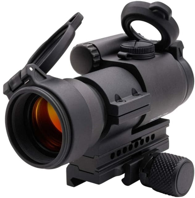 Aimpoint PRO - Patrol Rifle Optic - Red Dot Reflex Sight 2 MOA Dot Reticle 1x38mm w/ QRP2 Mount & Spacer Black Semi Matte Anodized