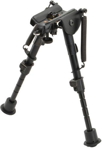 Aimtech Stud Mount 6-9 in Adjustable Notched Leg Bipod Heavy Duty Black