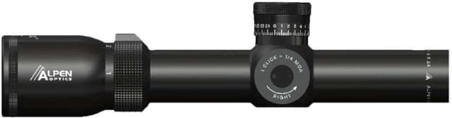 Alpen Apex 1-6x24 mm Rifle Scope 30 mm Tube 1/4 MOA FFP AR-BDC Matte Black Compact