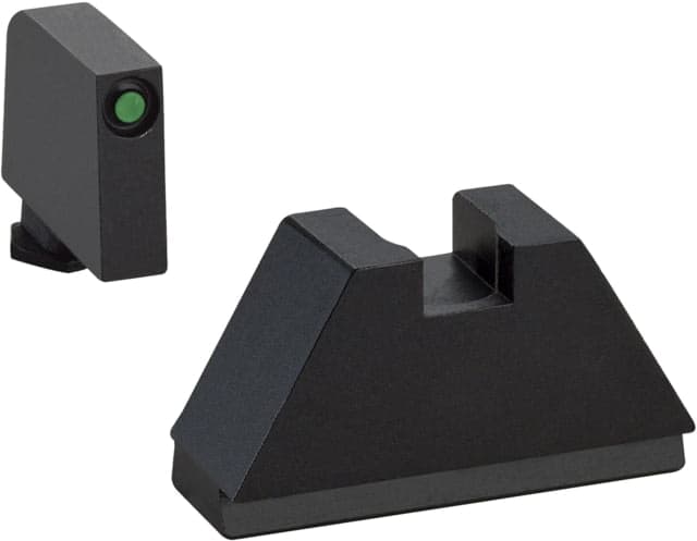 AmeriGlo 3XL Tall Green Tritium Black Outline .365in front FlatBlack .451in Rear Fits all Glock Except 42 & 43 3XL up to 0.341in DH