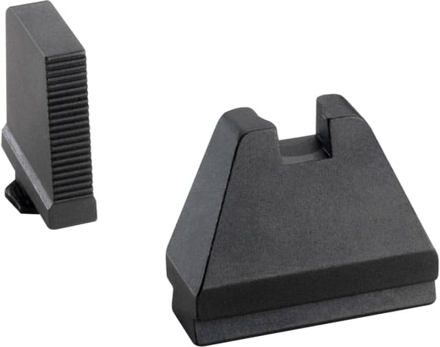 AmeriGlo 8XL Tall Black serrated .475 FRONT Flat Black .578 REAR Fits all Glock