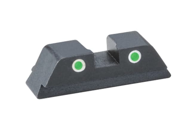 AmeriGlo Tall Tritium Rear Sights Classic Style for Glock Rear Only-Green Tritium Lamp 2-dot White Outlines .429" H .150 Sq Notch fits MOS slide