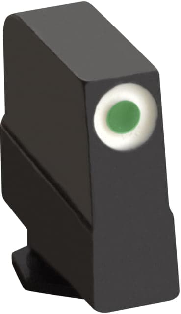 AmeriGlo Front Only-Green Tritium Lamp White Outline Stock FRONT .365" H .125" W