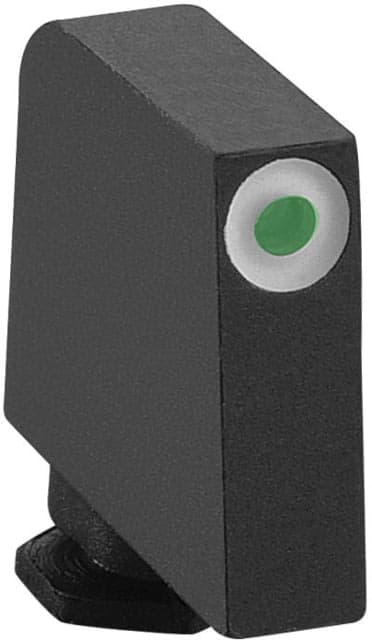 AmeriGlo Front Only-Green Tritium Lamp White Outline Stock FRONT .407" H .140" W