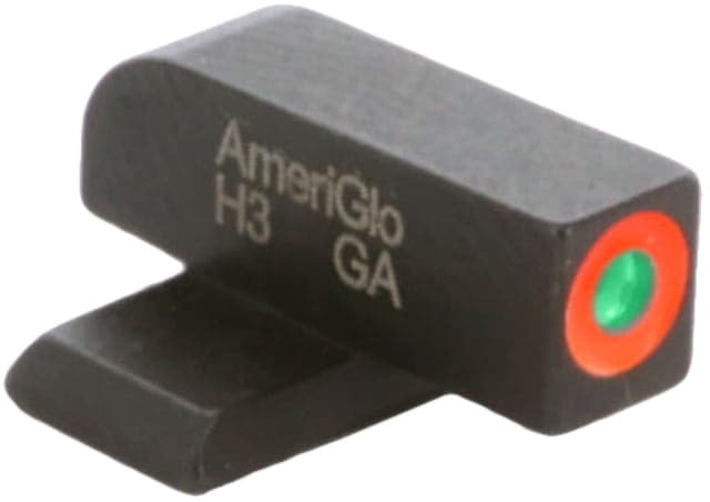 AmeriGlo Front Only-Green Tritium Orange Outline Front .220in H .140in W