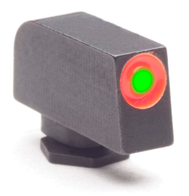 AmeriGlo Glock Pro-Glo Tritium Front Pistol Sights Front Only Green Tritium Lamp Orange Outline Front .220in H .125in W