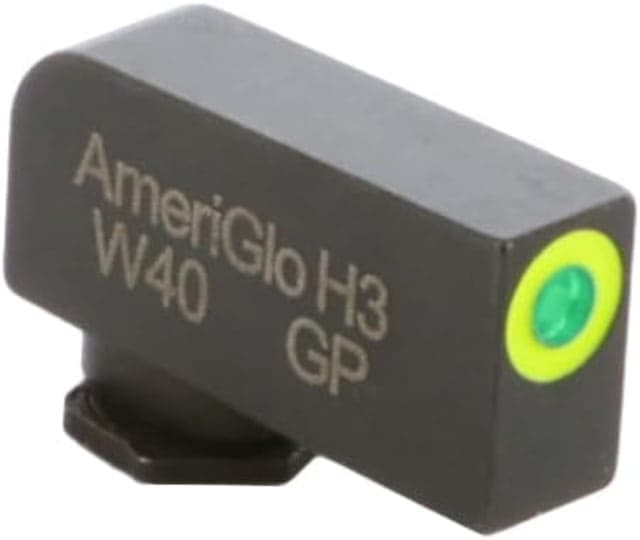 AmeriGlo Glock Pro-Glo Tritium Front Pistol Sights Front Only Green Tritium Lamp LumiGreen Outline FRONT .240" H .140" W