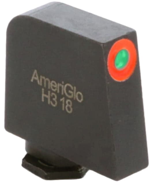 AmeriGlo Glock Pro-Glo Tritium Front Pistol Sights Front Only - Green Tritium Orange Outline Front .407in H .125in W