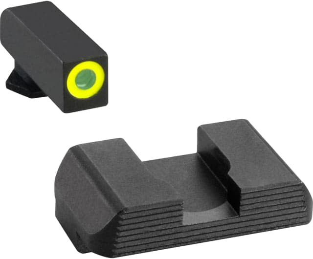AmeriGlo Green tritium Lamp LumiGreen Outline FRONT Black serrated REAR Glock Gen 5 171919x263445