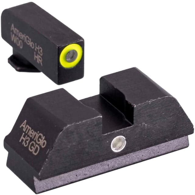 AmeriGlo i-Dot Night Sight Set for Walther PDP w/Green Tritium LumiGreen Outline Front/ i-Dot Rear