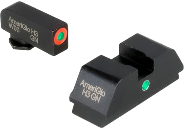 AmeriGlo i-Dot Night Sight Set for Walther PDP w/Green Tritium Orange Outline Front/ i-Dot Rear