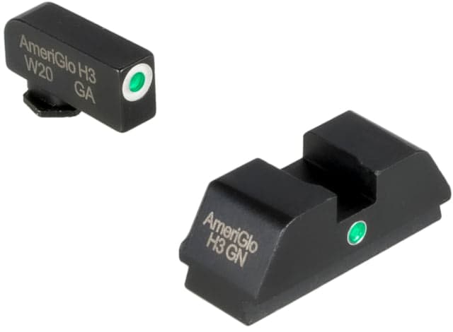 AmeriGlo i-Dot Night Sight Set for Walther PDP w/Green Tritium White Outline Front/ i-Dot Rear