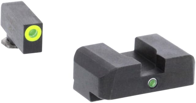 AmeriGlo I-Dot Night Sight Set Glock 17/19/19x/26 Gen 5 Green Tritium LimeGreen Lumi Outline
