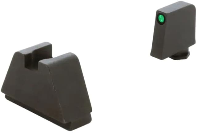 AmeriGlo Optic Compatible 4XL Tall Green Tritium Black Outline .385in front FlatBlack .480in Rear