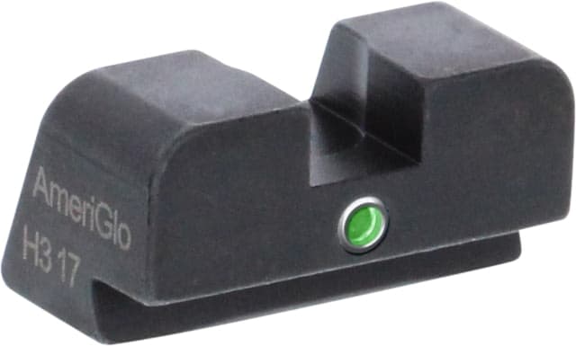 AmeriGlo Rear Only-Green Tritium Lamp single dot No Outline .316" H .150" Sq Notch
