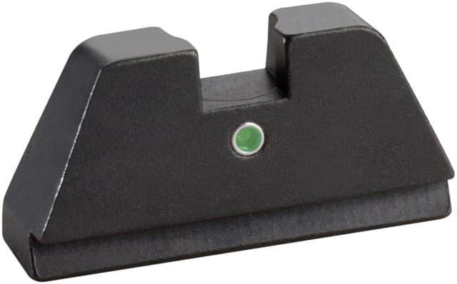 AmeriGlo Rear Only-Green Tritium Lamp single dot No Outline .394" H .165" Sq Notch fits MOS slide
