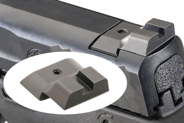 AmeriGlo Serrated BLK Rear All MP Models except Shield Serrated BLK Rear .150in. notch