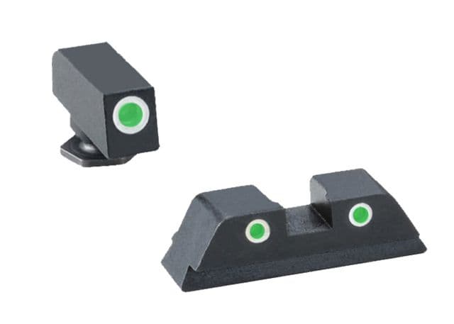 AmeriGlo Pistol Tritium Night Sights Glock 20212930313236 Classic Green Front Green Rear