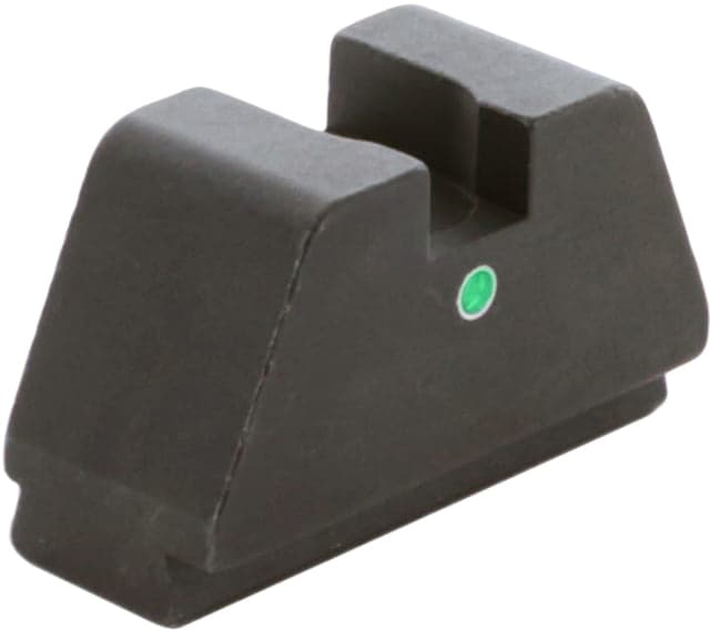 AmeriGlo Tritium Rear Sights for Glock w/Green Tritium Single Dot No Outline .451in H .165in Sq Notch i-Dot