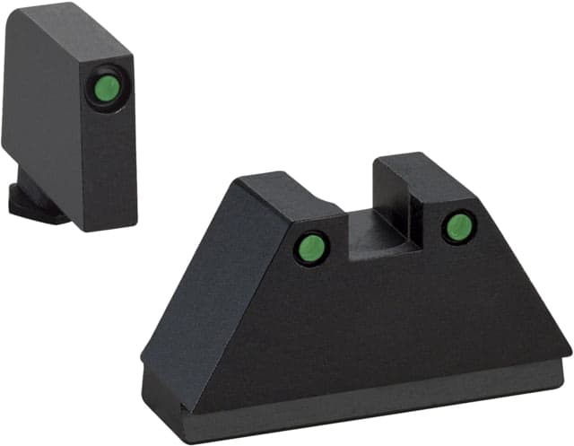 AmeriGlo Tall .315in Front Green Tritium Black Outline .394in Rear Fits all Glock Except 42 & 43 XL up to 0.284in DH