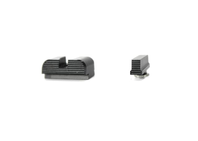 Angry Bear Arms RMR Cut Big Dot Fiber Optic Front Extra Tall Profile Serrated Glock 42 43 43X 48 MOS Blank Front Blank rear Black