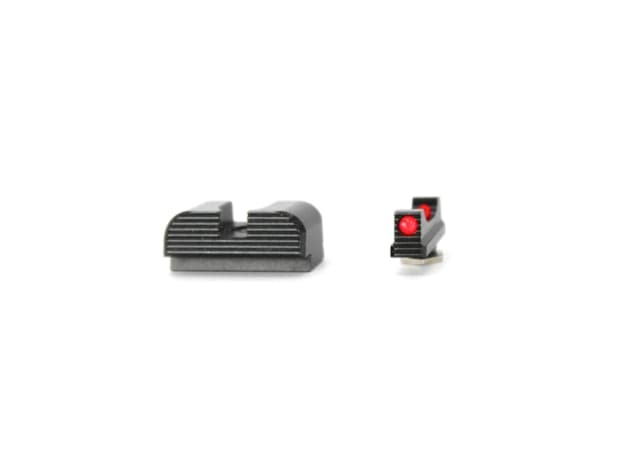 Angry Bear Arms RMR Cut Big Dot Fiber Optic Front Low Profile Serrated Glock 17 19 22 26 31 34 45 47 MOS Black