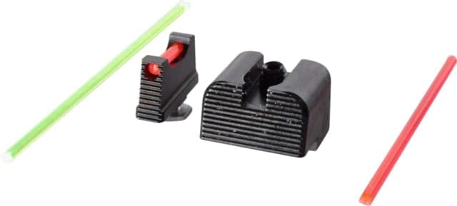Angry Bear Arms Glock Bear Bones 42/43/43X/48 Fiber Optic Pistol Sights Small Frame Black