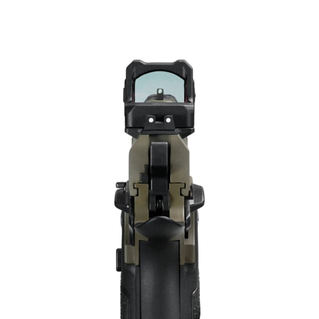 Arcturus Vanguard 5in Hi-Capa GBB Airsoft Pistol w/Optics Ready Slide & ARS-1 Red Dot Combo Black/Tan