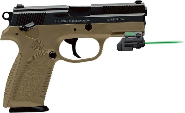 ArmaLaser GTO/FLX Finger Touch Green Laser Sight for FN FNP Early - Single Notch Black