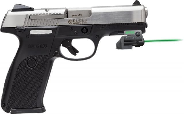 ArmaLaser GTO/FLX Finger Touch Green Laser Sight for Ruger SR9/40/45 Black