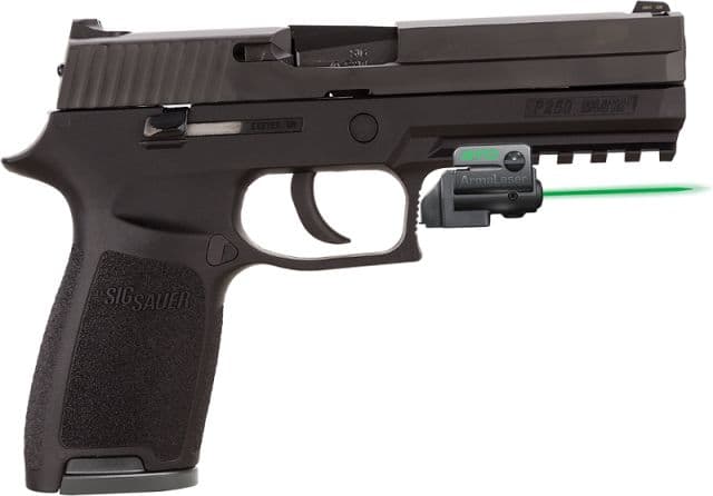 ArmaLaser GTO/FLX Finger Touch Green Laser Sight for Sig P250 Black