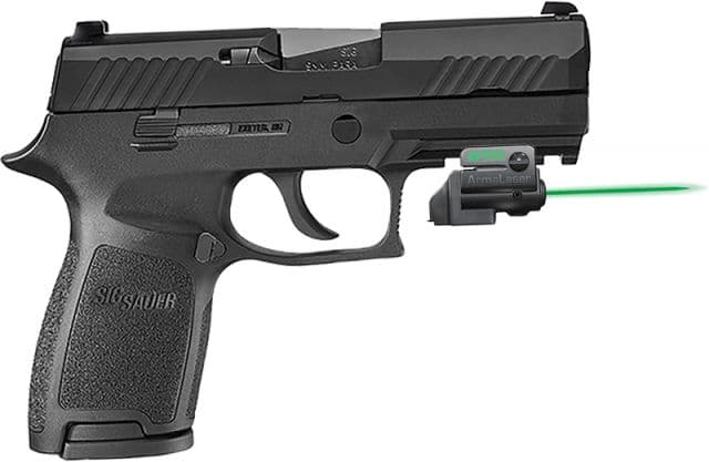 ArmaLaser GTO/FLX Finger Touch Green Laser Sight for Sig P320 Black