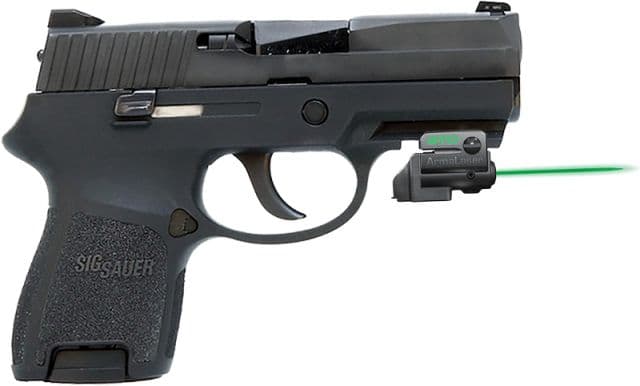 ArmaLaser GTO/FLX Finger Touch Green Laser Sight for Sig Sauer P250 Sub Compact Black