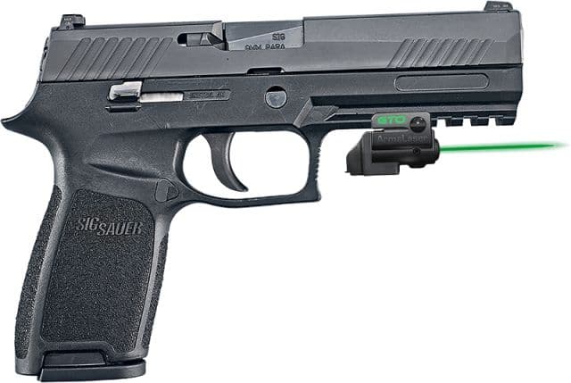 ArmaLaser GTO/FLX Finger Touch Green Laser Sight for Sig Sauer P320 Full-Size Black