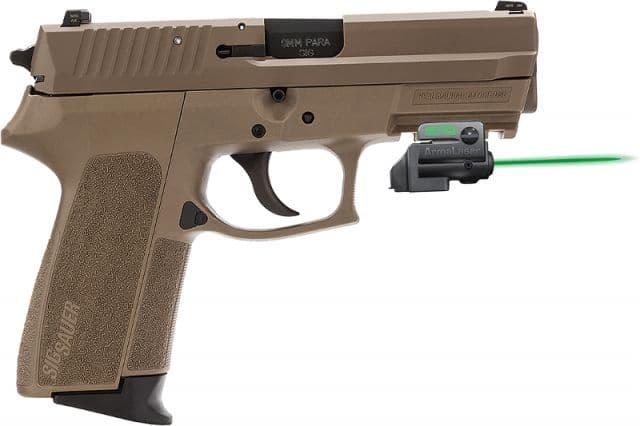 ArmaLaser GTO/FLX Finger Touch Green Laser Sight for Sig SP2022 Black