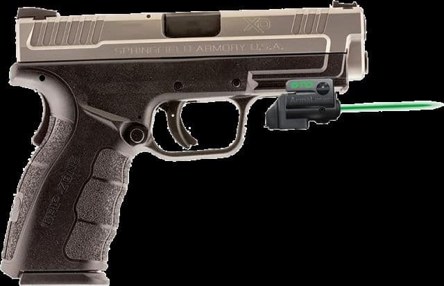 ArmaLaser GTO/FLX Finger Touch Green Laser Sight for Springfield XD Mod 2 4-5in Black