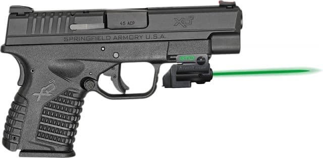 ArmaLaser GTO/FLX Finger Touch Green Laser Sight for Springfield XD-S Black