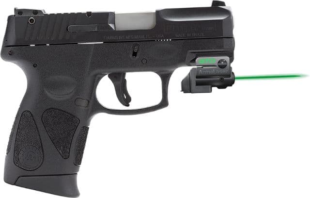 ArmaLaser GTO/FLX Finger Touch Green Laser Sight for Taurus PT111/PT140 G2 Black