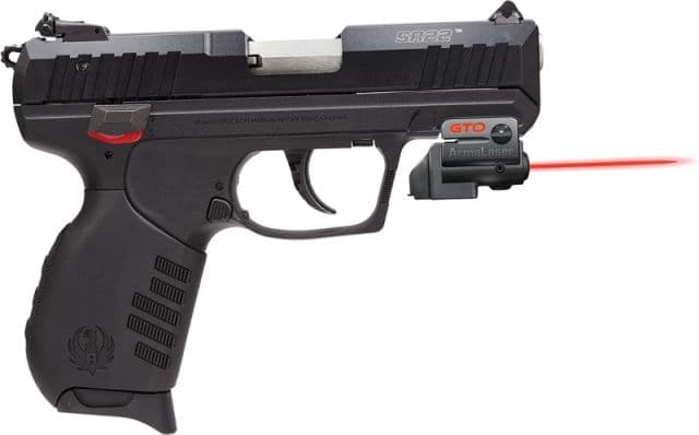 ArmaLaser GTO/FLX Finger Touch Red Laser Sight for Ruger SR22 Black