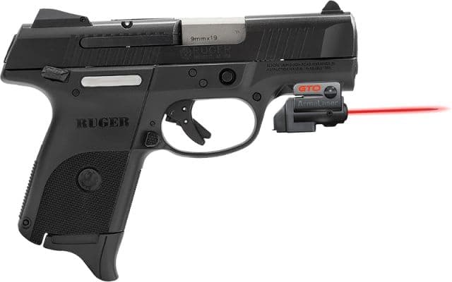 ArmaLaser GTO/FLX Finger Touch Red Laser Sight for Ruger SR9c/40c Black