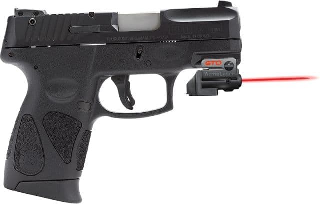 ArmaLaser GTO/FLX Finger Touch Red Laser Sight for Taurus PT111/PT140 G2 Black