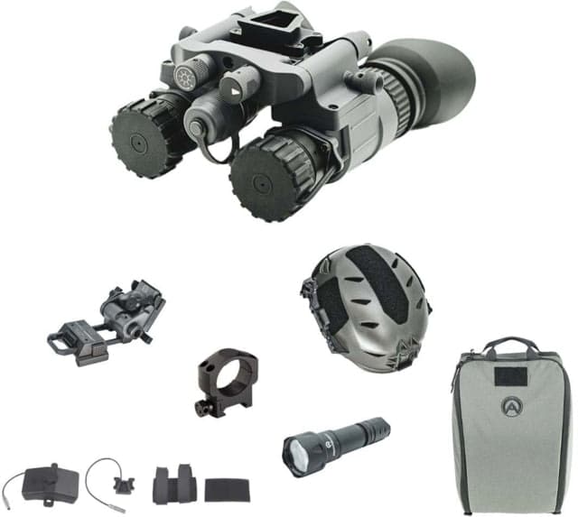 Armasight BNVD-51 Ultimate Kit NVG Watchman Mount XL Helmet Bag Battery Pack Ring Gray