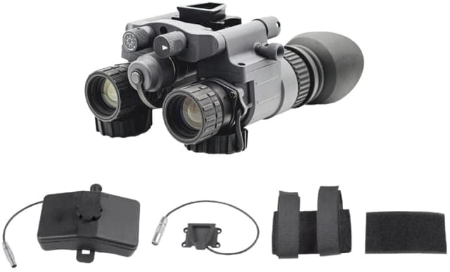 Armasight BNVD-40 Go Kit Night Vision Binoculars w/ Battery Pack Gen 3 Ghost White Phosphor IIT 40 Degree FOV Gray Gray