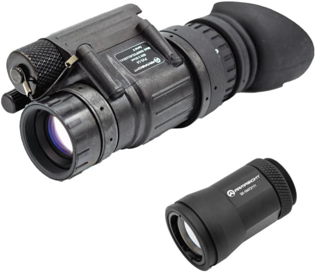 Armasight PVS-14 Multi-Purpose Night Vision Monocular w/ 3x Lens Bravo Gen 3 Ghost White Phosphor IIT Black Black